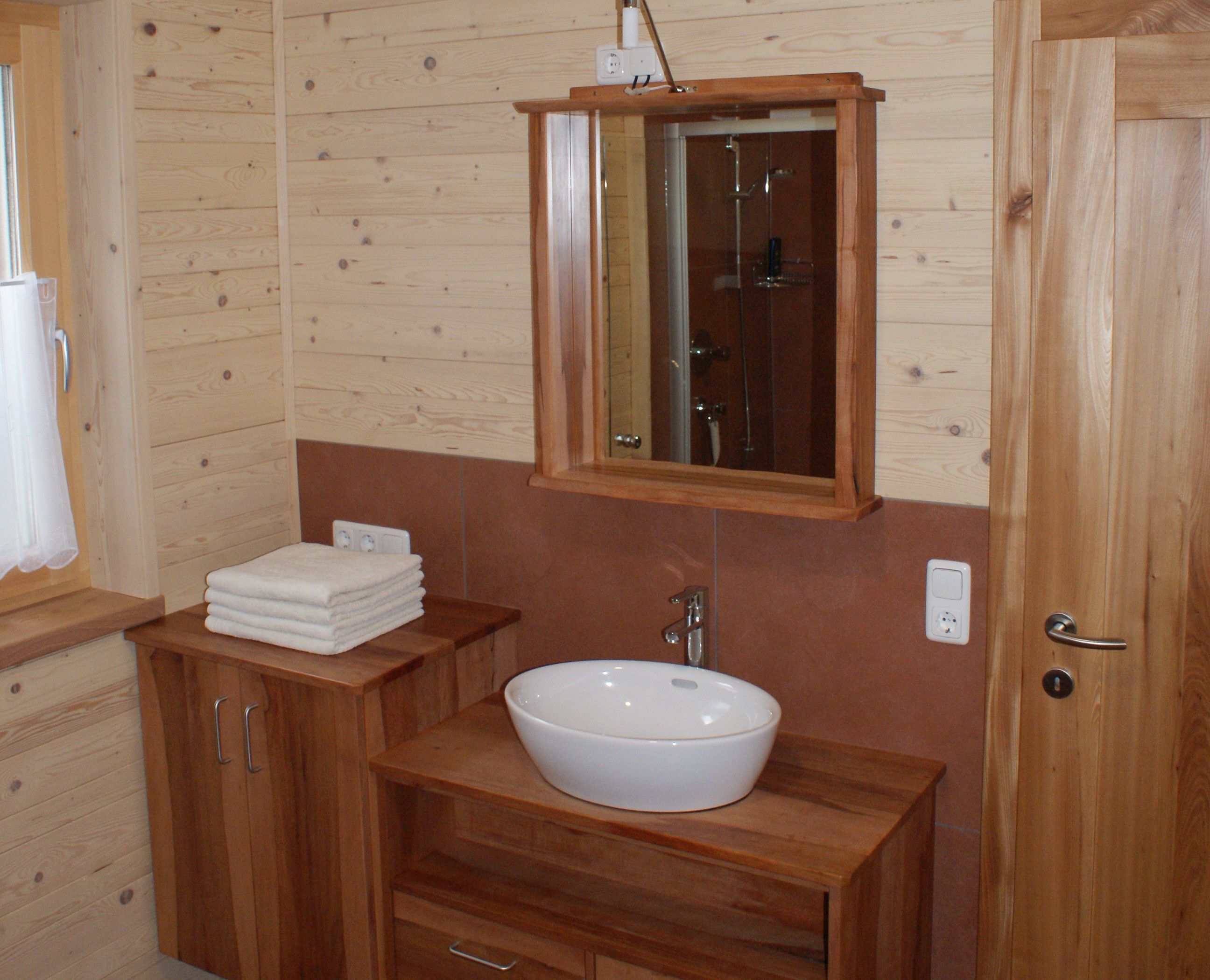 Bathroom furniture from regional wood