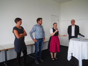 DI Peter Jungmeier (right) introduced the STUDIA researchers DI Hannah Politor and DI Dr. Stefan Kirchweger (middle). At the left side: freelancer DI Eva Seebacher