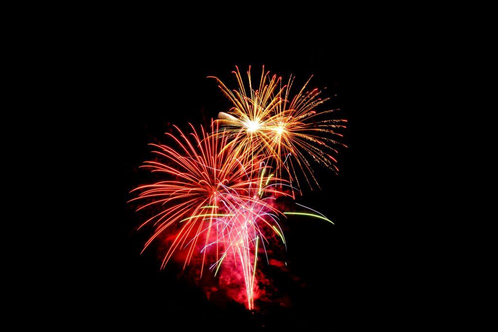 Rotes Feuerwerk
